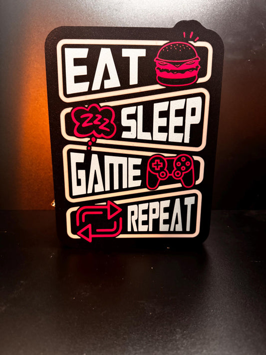 Eat sleep game repeat Lightbox