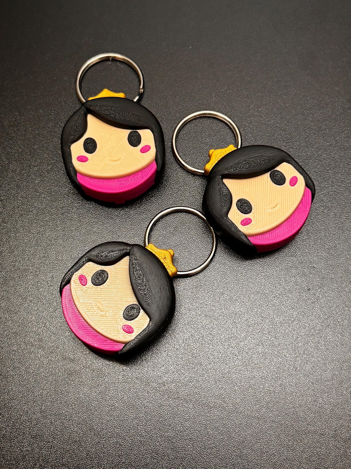 Princess AirTag Holder Keychain