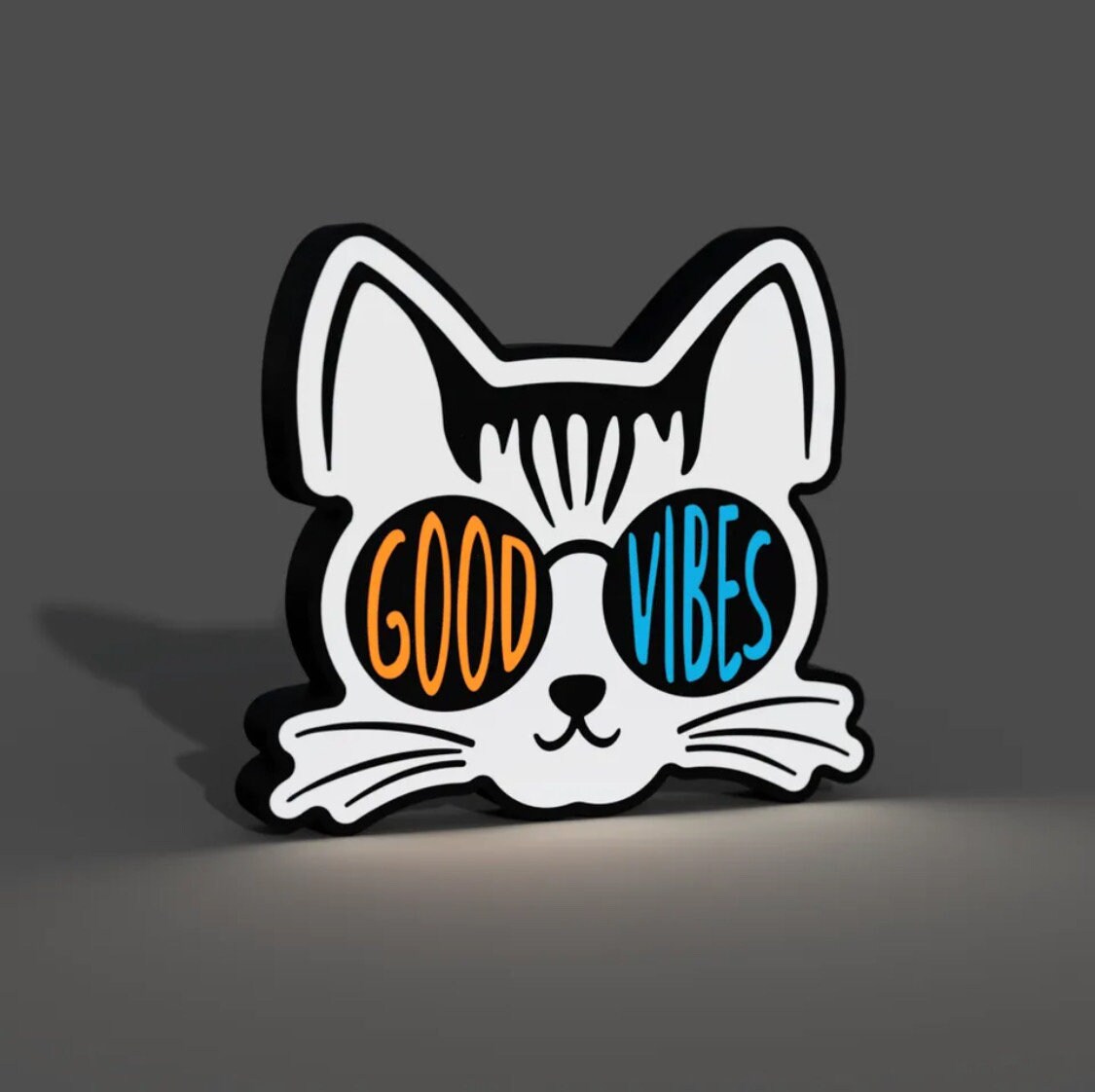 Good Vibes Cat Lightbox