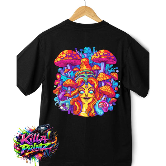 Colourful Girl Mushrooms T-Shirt